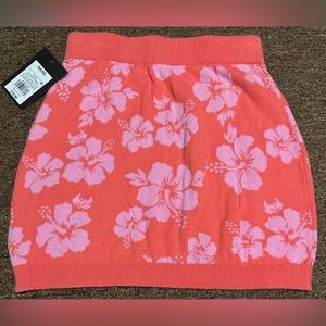 Girls'‎ Sweater Knit Skirt - Art Class™ Bright Coral Flowers Orange small (6/6X)